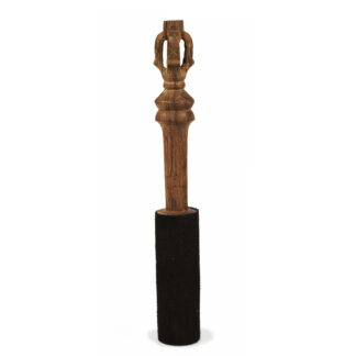 TARORO Hand-Carved, Leather-Wrapped Dorje Mallet for Singing Bowls ~ Singing bowl not included
