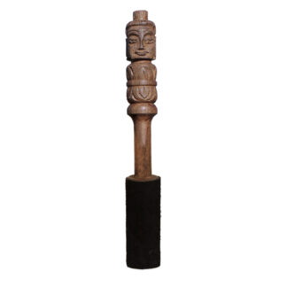 TARORO Hand-Carved, Leather-Wrapped Buddha Mallet for Singing Bowls ~ Singing bowl not included